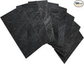AULIGET 100 Piece Black Slate Peel and Stick Backsplash Wall Tiles, 3" x 6" PVC Faux Stone Stick on Tiles for Backsplash Kitchen, Bathroom, Laundry Room, Camper, Fireplace
