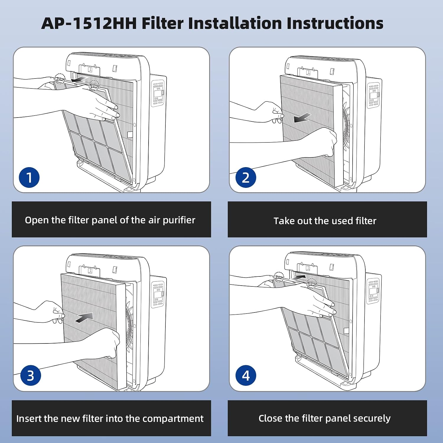 AP-1512HH Washable Pre-filter Set for Coway Airmega AP-1512HH and Airmega 200M Purifier, Includes 2 Washable Pre-filter and 4 Odor Eliminator Carbon Pre Filter