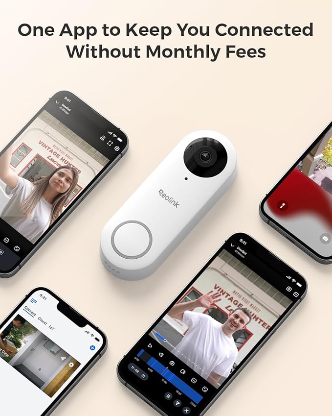 REOLINK 2K Video Doorbell PoE Camera with Chime, 3:4 Head-to-Toe View, 2-Way Talk, Person/Package Detection, Outdoor Waterproof, Smart Alerts, Supports NVR