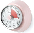 KwonfaiDelil 60-Minute Magnetic Visual Timer, Silent Operation and No Battery Needed, Time Management Tools for Kitchen, Homeschool Desk, Office Meetings & Home Learning Timer (Pink)