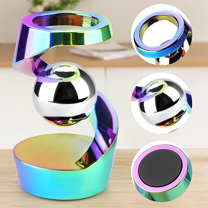 Fidget Toys Adult, Kinetic Spinning Desk Toy, Kinetic Optical Illusion Toys, Kinetic Desktop Fidget Spinner Toys, Cool Gadget Fidget Toys Relieve Stress Anxiety for Office for Adults