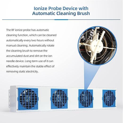 FEITA Ionizing Air Blower New Cleaning Type Anti Static Ionizer Fan ESD Ionizer Static Eliminator Anti-Static Blower Suspended Multi-ESD Fan