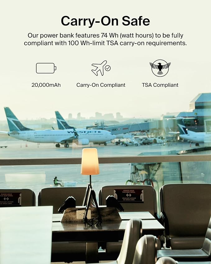 Belkin Portable Charger, USB-C Power Bank 20,000mAh w/ 2X USB-C Ports & 1x A Port, Digital Battery Display, 20W Charging for iPhone 17, Air, Pro, Samsung Galaxy S25, Pixel 10, iPad, & More - Sand