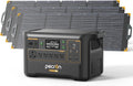 Pecron Portable Power Station F3000LFP with 200W Solar Panel*3, 3072Wh Solar Camping Generator can expand to 9216Wh, 3600W Solar Generator for RV, Home Use, CPAP