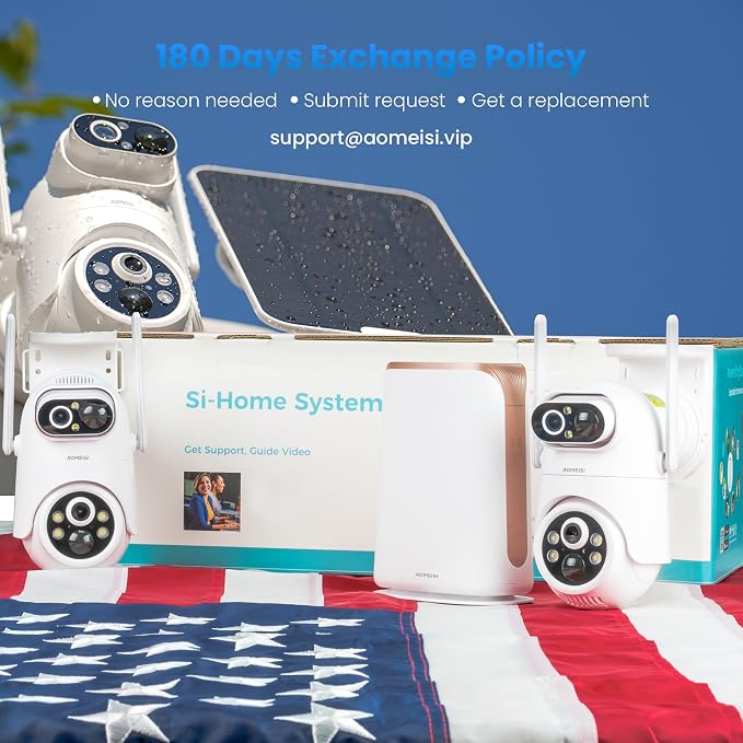 Eseecloud Dual Lens Solar Security Camera Wireless Outdoor, 5GHz Wi-Fi - Image 3