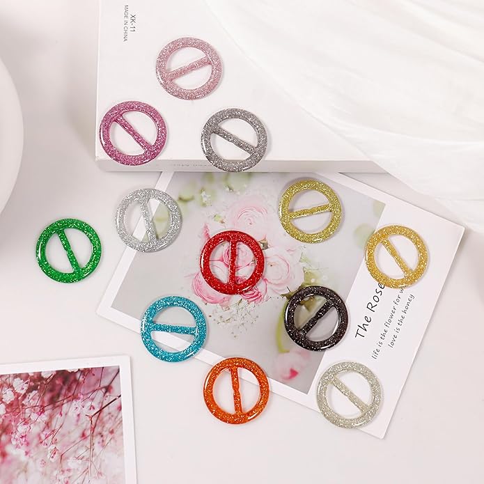 T-Shirt Clips 9 PCS, Clothes Corner Knotted Button, Fashion Alloy Pearl Rhinestone Circle Clip Buckle Round Shirt Silk Scarf