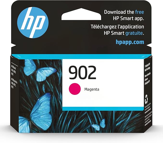 HP 902 Magenta Ink Cartridge | Works OfficeJet 6950, 6960 Series, OfficeJet Pro 6960, 6970 Series | Eligible for Instant Ink | T6L90AN