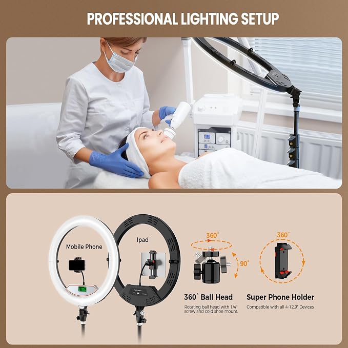 18 inch Ring Light with Tripod Stand - Image 8