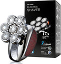 Head Shavers for Bald Men - 5-in-1 7D Floating Electric Bald Head Shavers for Men, IPX6 Waterproof Wet & Dry Use, LED Display Fast Rechargeable, Grooming Kit for Hair/Face/Beard