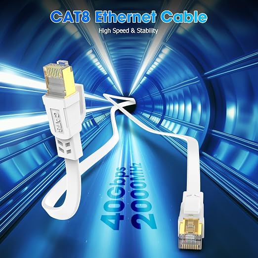 Cat 8 Ethernet Cable 100 ft, Heavy Duty High Speed Cat8 LAN Network Cable - Image 3