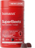 Humann SuperBeets 3-in-1 Heart Gummies - 3x Absorption CoQ10 - Plus Beetroot Extract & Grape Seed Extract for Advanced Heart Health, Cellular Energy & Circulation Support, Vegan, Gluten Free, 60 count