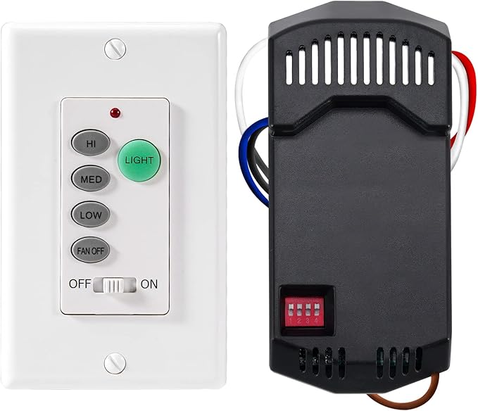 Humpptom Universal Ceiling Fan Remote Control, Ceiling Fan Wall Switch UC9050T, UC9050T Ceiling Fan Wall Remote Control Compatible with Hampton Bay Harbor Breeze Hunter