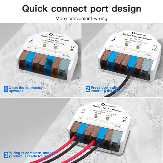 GLEDOPTO ZigBee 3.0 Triac AC Dimmer Switch Mini LED Dimmable Switch 400W Max - Image 6