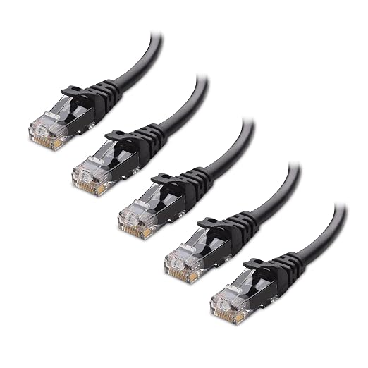 Cable Matters 10Gbps 5-Pack Snagless Cat 6 Ethernet Cable - 10ft by CableMatters