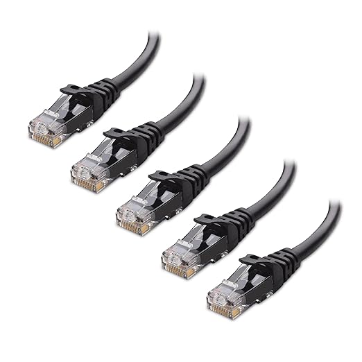 Cable Matters 10Gbps 5-Pack Snagless Cat 6 Ethernet Cable - 4ft by CableMatters