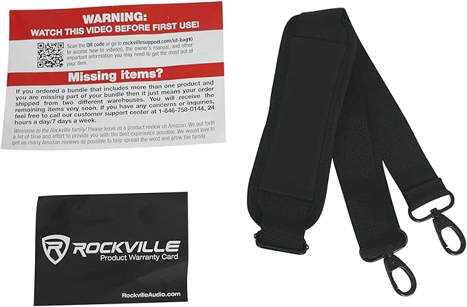 Rockville UT-BAG10 DJ Utility/Cable Bag, 10 Compartments, Padded Straps, Water-Resistant, Lockable Zippers, Perfect for DJs, Events, Gear & Cables