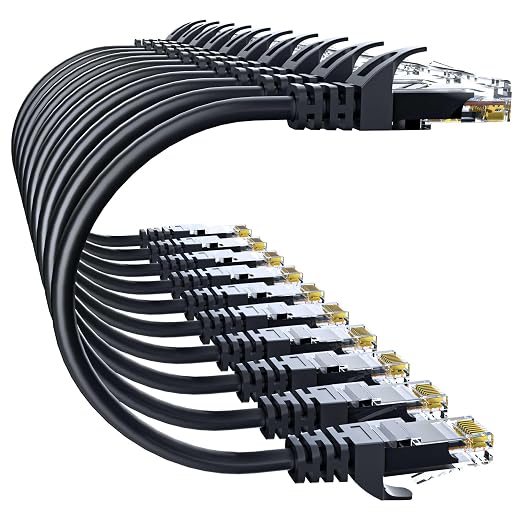 Cat 6 Ethernet Cable 5FT 10Pack, Cat6 Ethernet Patch Cable 10Gbps, High-Speed by 10Gsupxsel