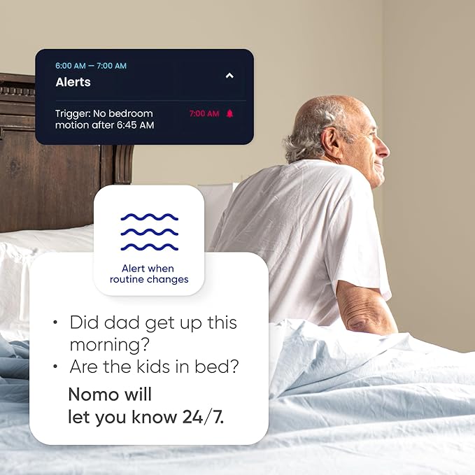 Nomo Smart Care Satellite - Eliminate Dead Zones & Boost Signal - Motion & Light Detector - Works w/Nomo Smart Care System - 1 Pack