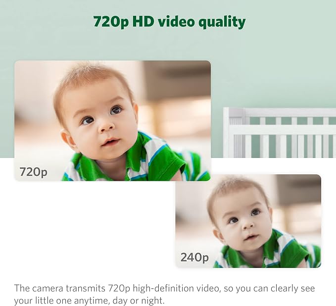 LeapFrog LF915-2HD Baby Monitor, 2 Cameras, 5” 720p Screen, 360° Pan-Tilt-Zoom - Image 9