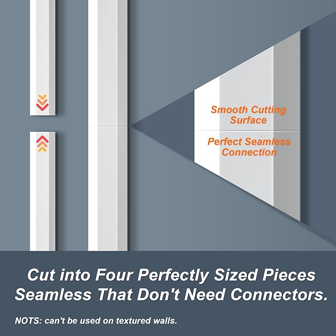 TV Cable Hider - 62.8in PVC Cord Hider Cable Management Wall, Paintable Cable Concealer for Wall Mounted TV, Cable Raceway Beige Wire Hider, Wall Wire Covers for Cords, 4* L15.7in *W1.2in *H0.59in