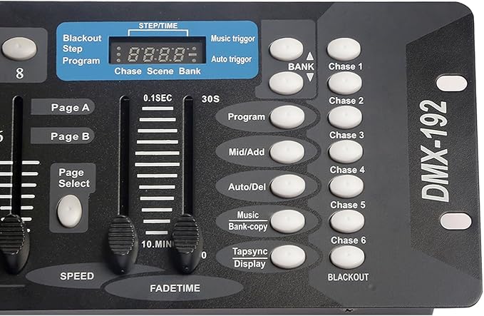 DMX Controller for dj Lights Dmx512 Light Controllers 192 Channel DMX Board with Cables 2m/6.6 ft Dmx-512 Lighting Console for Control Stage Light