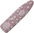 ZCFYGDX Ironing Board Cover,Scorch-Resistant Standard Nose Pocket, Elastic Edges,Iron Decor Covers St&ard Size-M,Nylon Buckle Straps Hook & Loop Fastener Strap,Home Decor Pink Floral Print