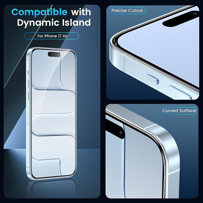 Fotbor Compatible for 3 Pack iPhone Air Screen Protector - Image 6