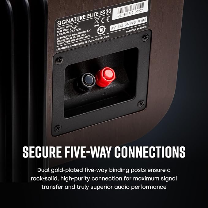 Polk Signature Elite ES30 Center Channel Speaker, Home Theater Speakers, Hi-Res Audio Certified, Dolby Atmos & DTS:X Compatible, 1" Tweeter & Two 5.25" Woofers, Dual Power Port Bass, Stunning White