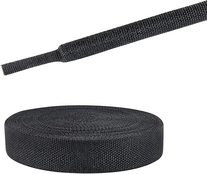 Sonoreboom 2 in 1 Heat Shrink Braided Sleeving Fabric Tubing-Ideal fit Irregular Shape Hose/Cable/Wire (22FT, 1/4"(6mm))
