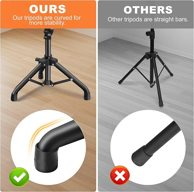 GrowDaily Projector Stand,Projector Laptop Stand Tripod Laptop Tripod Stand Height 24.4" To 46" Laptop Floor Stand For Dj Equipment, Outdoor Movies, Office, Home, Stage Or Studio (Black)
