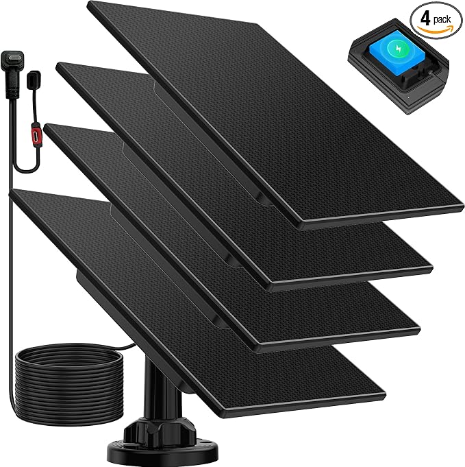 Solar Panel for Blink Camera, Solar Power + Built-in 4000mAh Battery: Dual by WECOOL