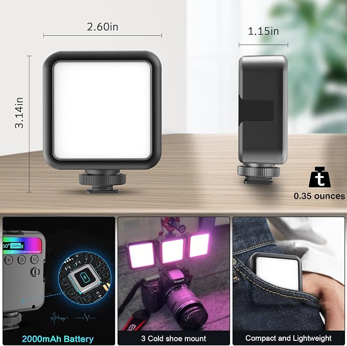 Altson Magnetic RGB Led Video Light LED Camera Light 360° Full Color Portable - Image 4