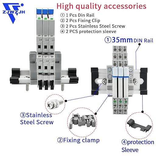 Electromechanical Relay Miniature Power Relay 110V/ 120V AC/DC HF41F/60-ZS 1NO 1NC 6A SPDT with LED Indicator, Socket Base, DIN Rail Slotted 3Pcs UL Certification
