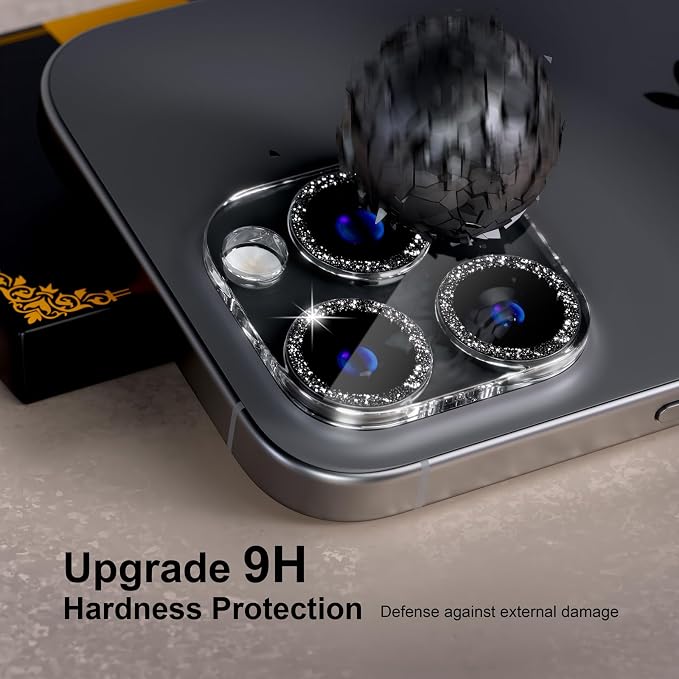 for 6 Pack iPhone 15 Pro/iPhone 15 Pro Max Camera Lens Protector 9H Tempered - Image 2