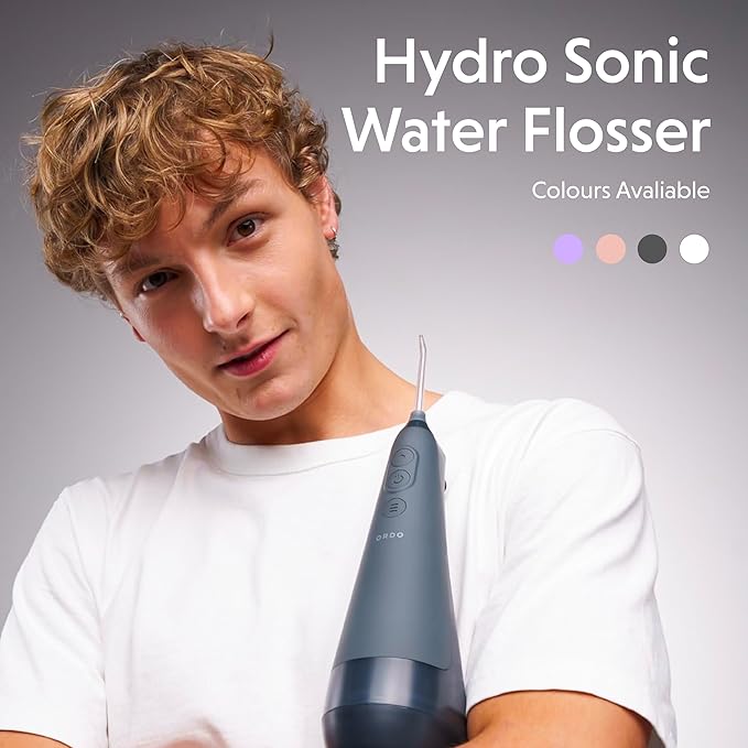 Ordo Water Flossers for Teeth, Cordless IPX7 Waterproof Oral Irrigator, 3 Pressure Settings, Portable, Rechargeable Electric Sonic Flosser, Dental Professional Recommended, Pearl Violet