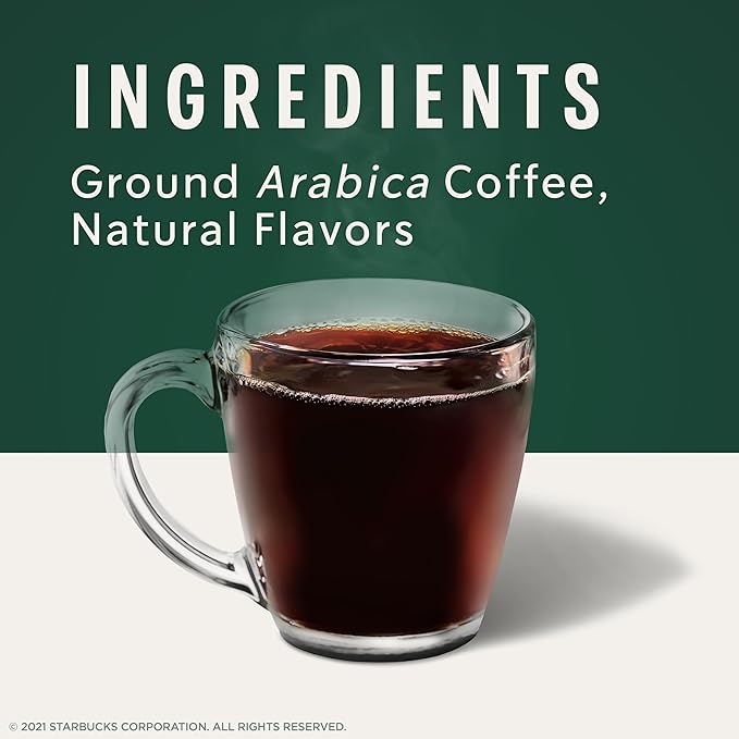 Starbucks K-Cup Coffee Pods, Flavored Hot or Iced Coffee, Caramel, 22 Keurig Pods