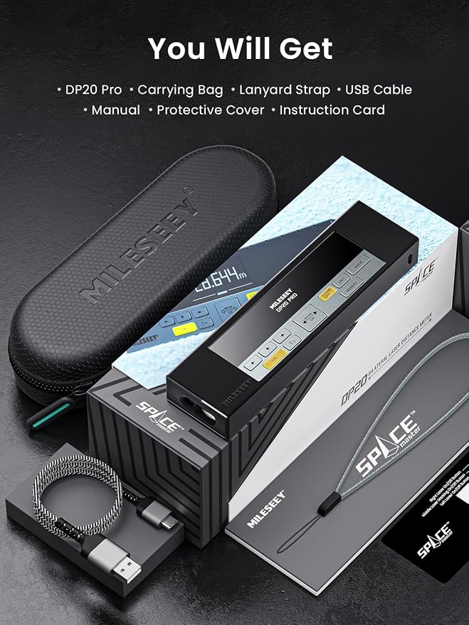 MiLESEEY DP20 Pro Dual Laser Measuring Tool, 390Ft Laser Measurement Tool - Image 9
