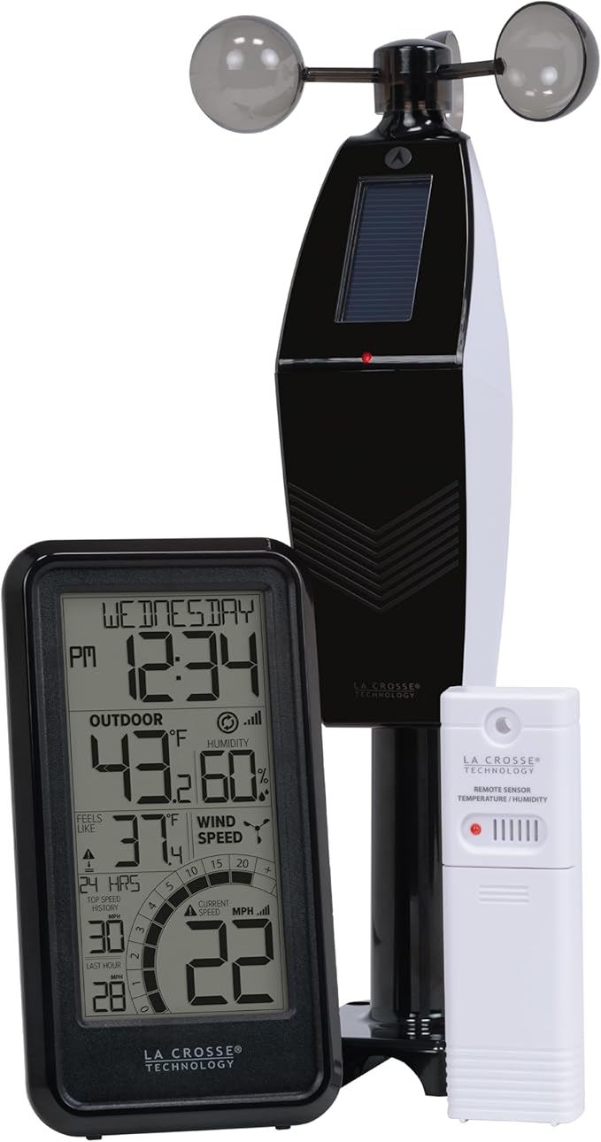 La Crosse Technology 327-1418BW Monochromatic Digital Wind Speed Station by LaCrosseTechnology