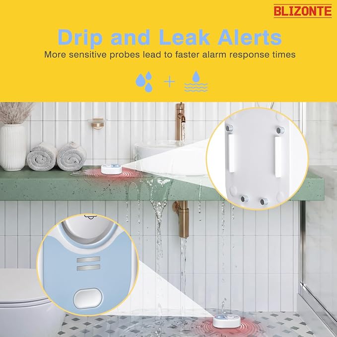 Water Leak Detector 6 Pack, 5-Year Battery Life, Water Alarm - Image 5