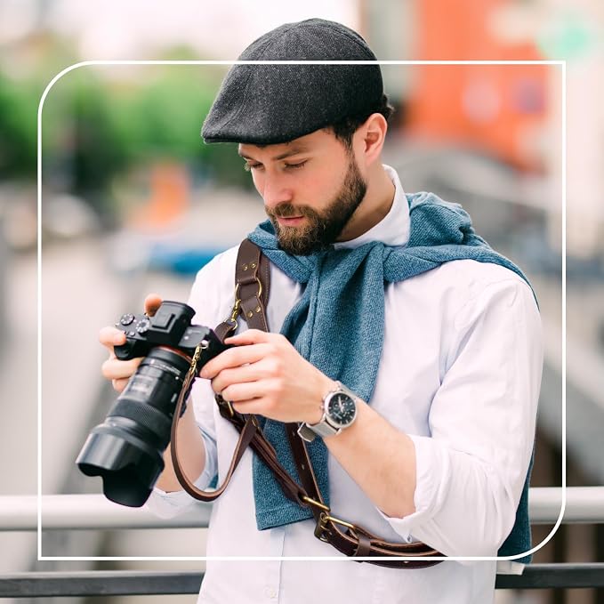 Leather Camera Harness for 1 Camera, Single Camera Strap for Photographers - Image 8