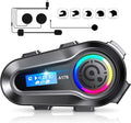 SUOOKC Motorcycle Bluetooth Headset 2 Riders Intercom Headphone Motorcycle Helmet Speakers with Noise Cancellation&Music Sharing for Motorcycling Riding Skiing Climbing