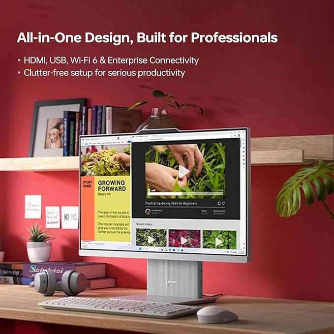 Lenovo IdeaCentre I All-in-One PC, 24" FHD 100Hz Touchscreen Display, Intel Core i5-13420H, 16GB DDR5 RAM, 1TB SSD, Wi-Fi 6, Win 11 Pro, Wireless KB & M, Business Integrated Desktop Computer, Black