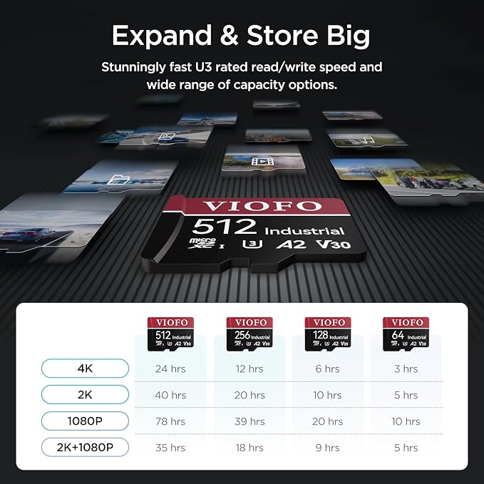 VIOFO 256GB Industrial Grade High Endurance microSDXC Card - Image 5