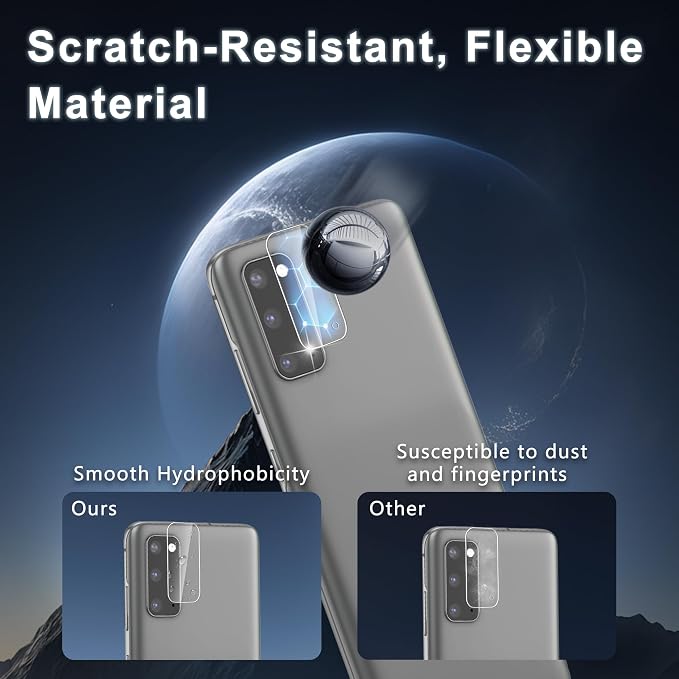 2+2 Pack for Samsung Galaxy S20 Screen Protector and Camera Protector, - Image 5