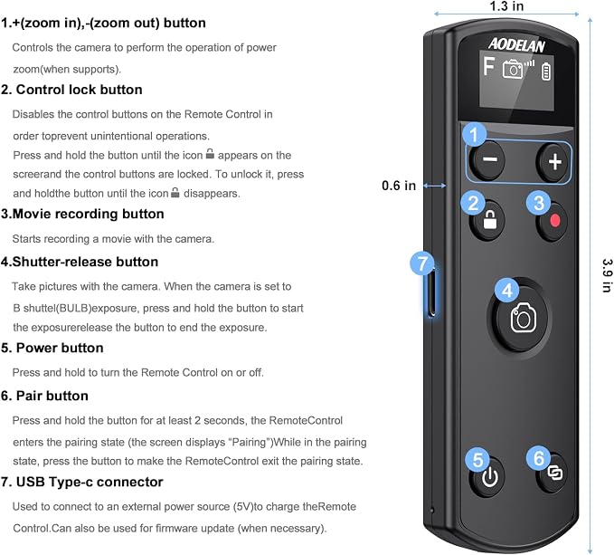 for Fujifilm Rechargeable Camera Remote Control Wireless Shutter Release - Image 7