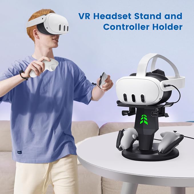 VR Headset Charging Dock for Meta Quest 3/Quest 3S/Quest 2, VR Charging Stand - Image 6