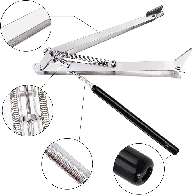 A ANLEOLIFE Automatic Roof Vent Opener Greenhouse Accessories Solar Window Louvre Thread Opener, Up to 30lbs (Dual Spring Opener)