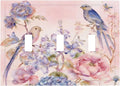Bvtewkhz Floral Birds Morris 3 Gang Triple Toggle Decorative Outlet Covers Light Switch Plate Electrical Receptacle Switchplate For Bathroom Kitchen Bedroom