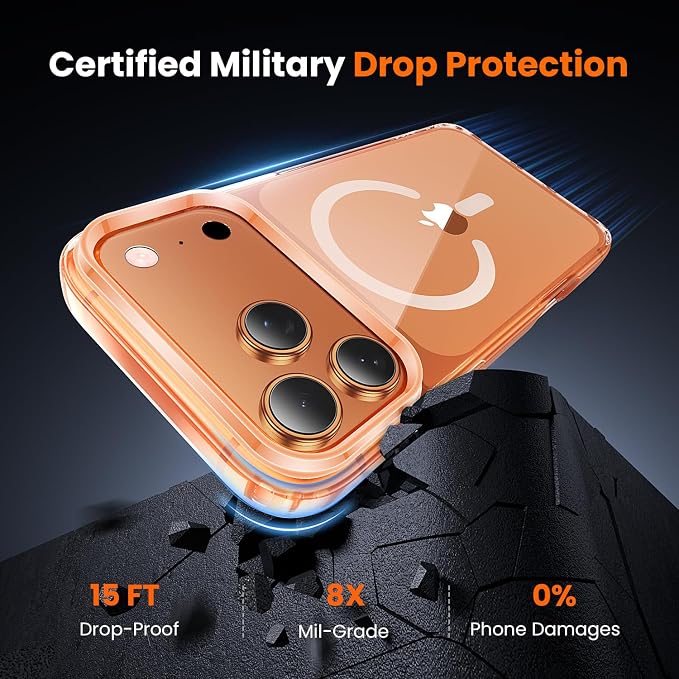 toushion 3 in 1 for iPhone 17 Pro Case Clear, Fits MagSafe, Not Yellowing - Image 3