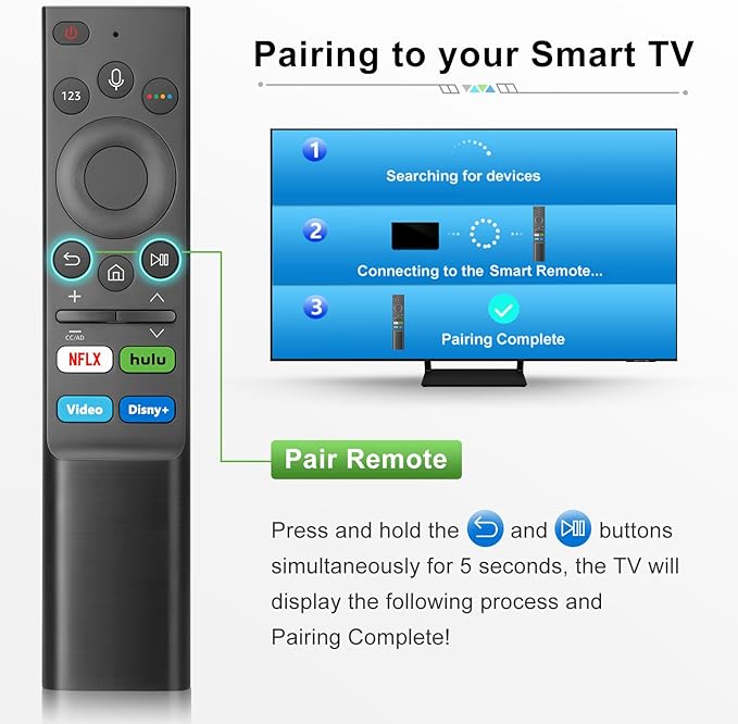 BN59-01385A Voice Remote for Samsung-Frame-TV-Remote, for Samsung Smart TV UHD OLED QNED with Voice Function